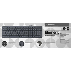 Клавиатура DEFENDER Element HB-520 Black USB (классическая, цифровая панель мембранные, 107кл)