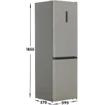 Холодильник Gorenje NRKP61EA2XL4 (No Frost, A++, 2-камерный, объем 320:210/110л, серебристый металлик)