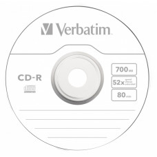 Диск CD-R Verbatim (0.68359375Гб, 52x, slim case, 10)
