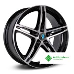 Venti 1618 R16/6.5J PCD 5x114,3 ET 31 ЦО 67,1 черный с полированной лицевой поверхностью