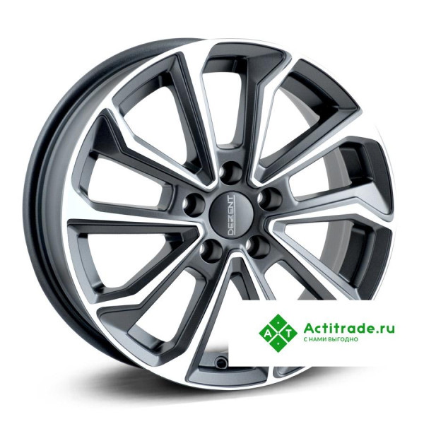 Dezent KS dark R17/7J PCD 5x108 ET 48 ЦО 70,1 антрацитовый с полированной лицевой поверхностью