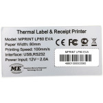 Стационарный принтер Mertech LP80 (прямая термопечать, 203dpi, 100мм/сек, макс. ширина ленты: 18мм, обрезка ленты ручная, USB, RS-232)