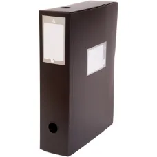 Короб архивный Бюрократ BA100 (100мм, пластик, вырубная застежка) [BA100/08BLCK]