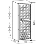 Винный шкаф Weissgauff WWC-77 DB DualZone (G, 1-камерный, черный)