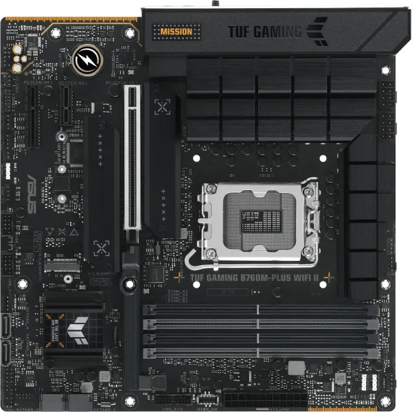 Материнская плата ASUS TUF GAMING B760M-PLUS WIFI II (LGA1700, 4xDDR4 DIMM, microATX, RAID SATA: 0,1,15,5)