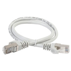 Патч-корд IEK PC01-C5EFL-1M (RJ45(m), RJ45(m), внутренний, 1м, 5E, 4пары, F/UTP, серый) [PC01-C5EFL-1M]