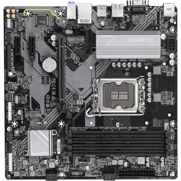 Материнская плата Gigabyte B760M D3HP (LGA1700, 4xDDR5, microATX, RAID SATA: 0,1,15,5)