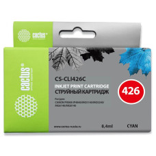 Чернильный картридж Cactus CS-CLI426C (оригинальный номер: CLI-426C; голубой; 8,4стр; Pixma MG5140, 5240, 6140, 8140, MX884) [CS-CLI426C]