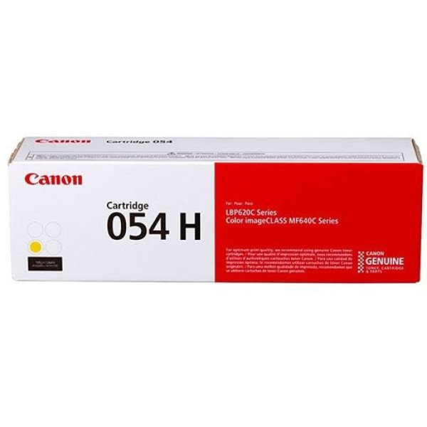 Картридж Canon 054 H Y (желтый; 2300стр; MF645Cx, MF643Cdw, MF641Cw, LBP623Cdw, 621Cw)