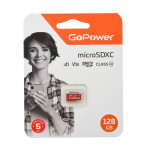 Карта памяти microSDXC 128Гб GoPower (100Мб/с)