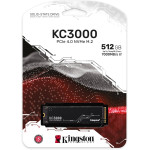 Жесткий диск SSD 512Гб Kingston KC3000 (M.2, 7000/3900 Мб/с, 900000 IOPS, PCI-E, для ноутбука и настольного компьютера)