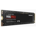 Жесткий диск SSD 2Тб Samsung 990 PRO (2280, 7450/6900 Мб/с, 1550000 IOPS, PCIe 4.0 x4 (NVMe), 2048Мб, для ноутбука и настольного компьютера)