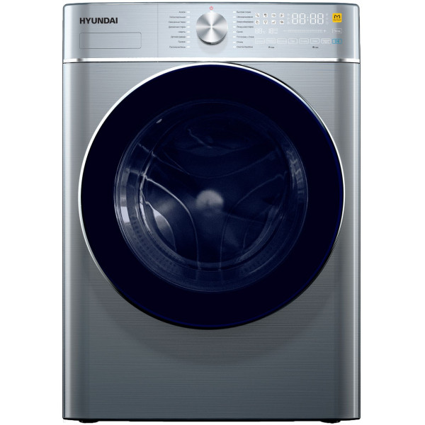 Стиральная машина Hyundai WMD9413(60x85x57см, фронтальная, макс:10кг, с сушкой, 1400об/мин, темно-серебристый)