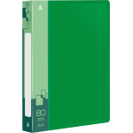 Папка Бюрократ -BPV80GRN (A4, пластик, толщина пластика 0,8мм, карман торцевой с бумажной вставкой, зеленый)