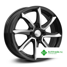 Скад Осака R15/6J PCD 4x100 ET 46 ЦО 54,1 черный матовый с полированной лицевой поверхностью [3270448]