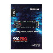Жесткий диск SSD 2Тб Samsung 990 PRO (2280, 7450/6900 Мб/с, 1550000 IOPS, PCI-E, 2048Мб, для ноутбука и настольного компьютера) [MZ-V9P2T0BW]