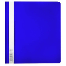 Папка-скоросшиватель Бюрократ Люкс -PSL20A5BLUE (A5, прозрачный верхний лист, пластик, синий)