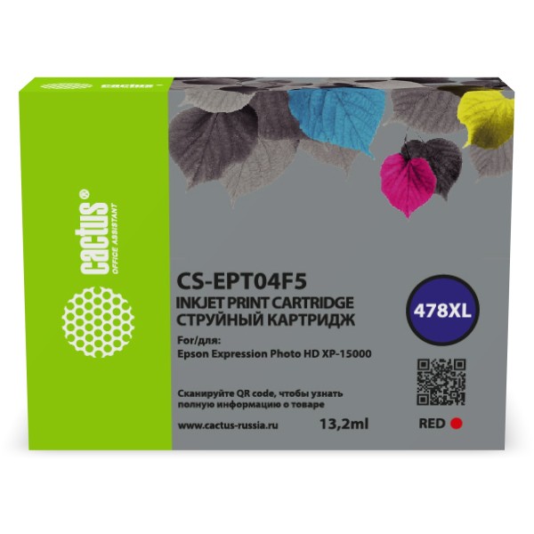 Cactus CS-EPT04F5 (красный; 13,2стр; Expression Photo HD XP-15000)