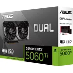 Видеокарта GeForce RTX 5060 Ti 2572МГц 8Гб ASUS (GDDR7, 128бит, 1xHDMI, 3xDP)