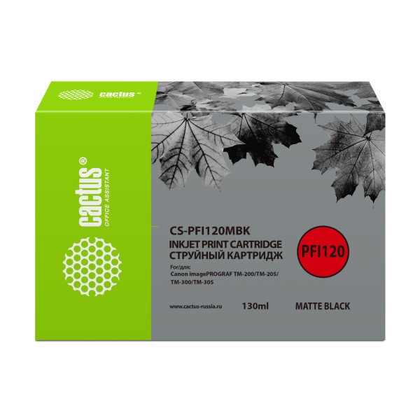 Cactus CS-PFI120MBK (черный матовый; 130стр; imagePROGRAF TM-200, TM-205, TM-300, TM-305)