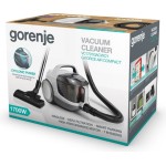 Пылесос Gorenje VC1701GACWCY (сухая, контейнер, пылесборник: 2.2л, потребляемая мощность: 1700Вт)