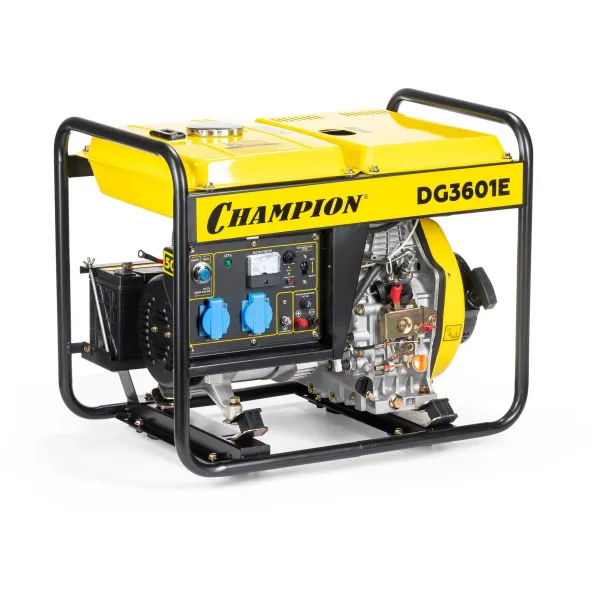 Электрогенератор Champion DG3601E (дизельный, однофазный, пуск ручной/электрический, 3/2,7кВт, непр.работа 10,4ч)