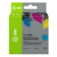 Чернильный картридж Cactus HP 11 CS-C4836 (голубой; 29стр; BIJ 1000, 1100, 1200, 2200, 2300, 2600, 2800) [CS-C4836]