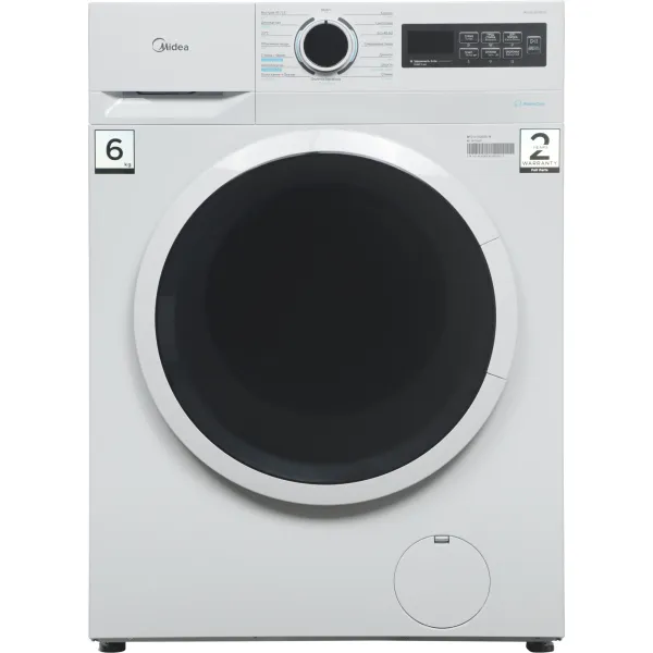 Стиральная машина Midea MF01610US40/W(59.5x85x40см, фронтальная, макс:6кг, 1000об/мин, белый)