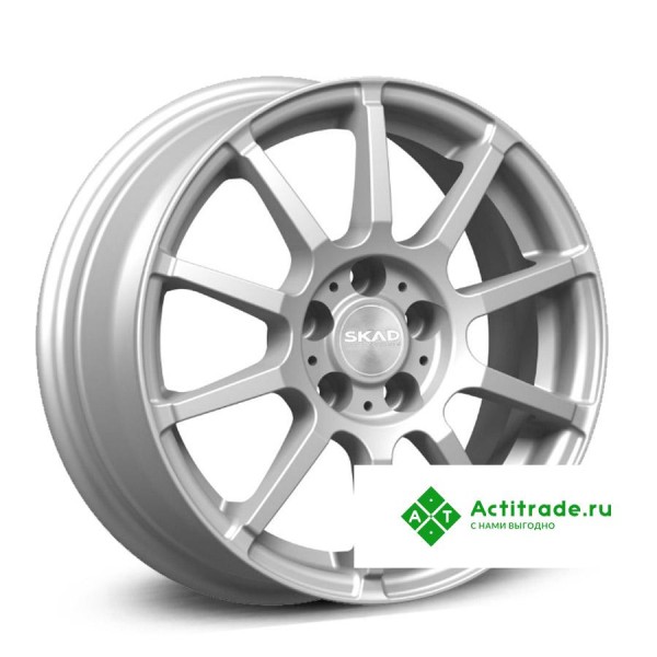Скад Акита R15/6J PCD 5x100 ET 38 ЦО 57,1 насыщенный серебристый