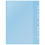Папка-скоросшиватель Silwerhof 255123-02 (A4, прозрачный верхний лист, полипропилен, 30 вкладышей, боковая перфорация, голубой)