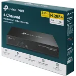 Видеорегистратор TP-Link VIGI NVR1004H-4P(NVR (сетевой), количество каналов: 4, разрешение видеозаписи: 1920x1080)