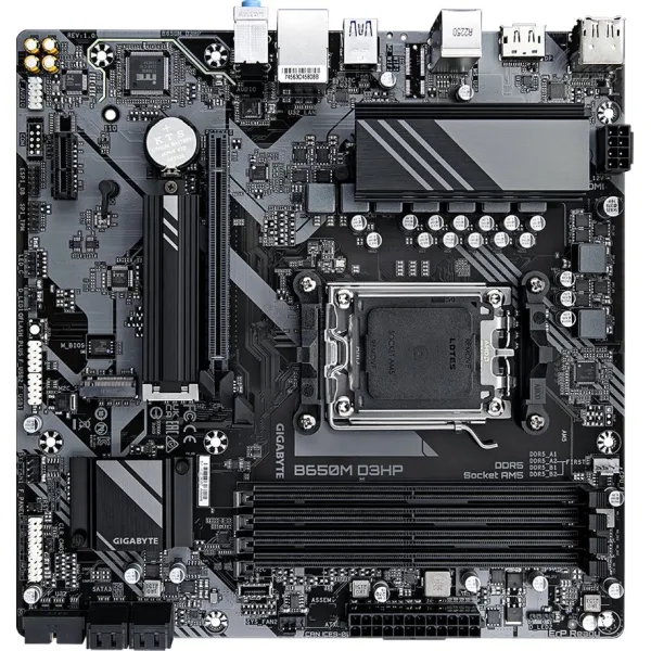 Материнская плата Gigabyte B650M D3HP (AM5, AMD B650, 4xDDR5 DIMM, microATX, RAID SATA: 0,1,10)