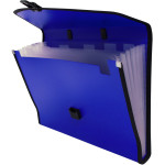 Портфель Бюрократ BPP6LBLU (6 отделений, A4, пластик, с окантовкой, 0,7мм, синий)