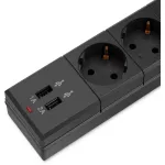Сетевой фильтр Buro BU-SP1.8_USB_2A-B (1,8м, 6xEURO, USB 2шт, 2,2кВт, 10А)