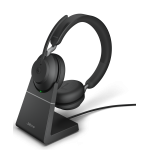 Гарнитура Jabra Evolve2 65 Link380c MS Stereo Stand (оголовье, беспроводное, полноразмерные, USB Type-C, Microsoft Teams)