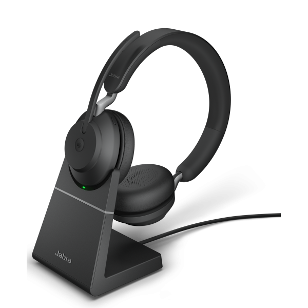 Гарнитура Jabra Evolve2 65 Link380c MS Stereo Stand (оголовье, беспроводное, полноразмерные, USB Type-C, Microsoft Teams)