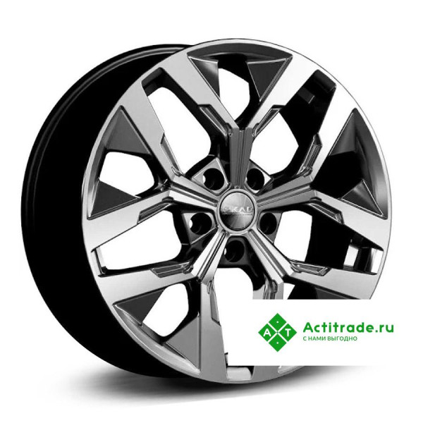 Скад Ламберт R18/7.5J PCD 5x114,3 ET 50 ЦО 67,1 графитовый с полированной лицевой поверхностью