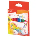 Карандаши Deli ColoRun (тополь, трехгранный, 12 цветов, коробка европодвес)