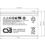 Батарея CSB UPS122406 F2 (12В)