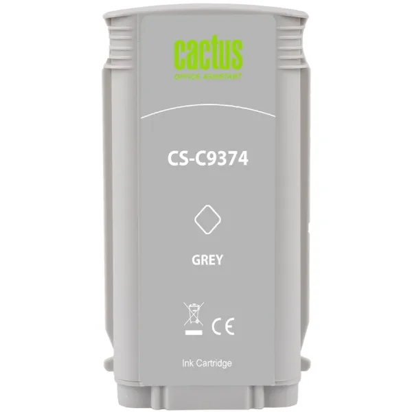 Чернильный картридж Cactus HP 72 CS-C9374 (фото серый; 130стр; 130мл; DJ T610, T620, T770, T1100, T1120, T1200)