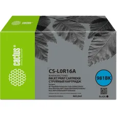 Картридж Cactus CS-L0R16A (оригинальный номер: 981BK; черный; 465стр; PageWide Enterprise Color 556dn, 556xh, Flow MFP586z) [CS-L0R16A]