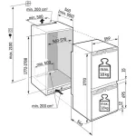 Холодильник полновстраиваемый Liebherr ICNe 5103 (A+, 2-камерный, объем 273:190/83л, 55.9x177x54.6см)