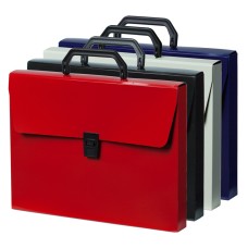 Портфель Бюрократ ДеЛюкс DLPP01RED (A4, отделений 1, пластик, толщина пластика 0,7мм, красный) [DLPP01RED]