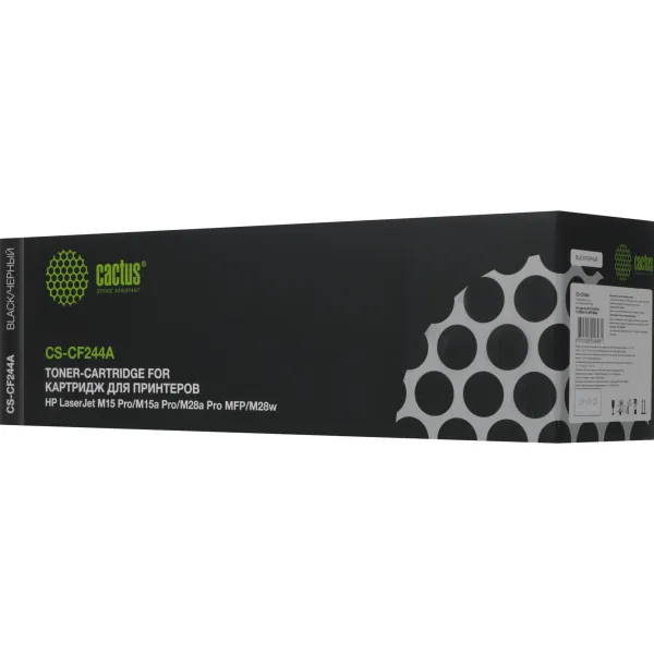 Тонер-картридж Cactus CS-CF244A (черный; 1000стр; LJ M15 Pro, M15a Pro, M28a Pro MFP, M28w Pro MFP)