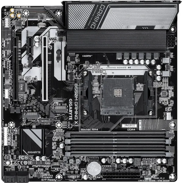 Материнская плата Gigabyte B550M GAMING X (AM4, 4xDDR4 DIMM, microATX, RAID SATA: 0,1,10)