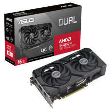 Видеокарта Radeon RX 7600XT 2493МГц 8Гб ASUS DUAL OC (GDDR6, 128бит, 1xHDMI, 3xDP) [DUAL-RX7600XT-O16G]