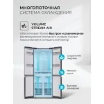 Холодильник Lex LCD432GrID (No Frost, A+, 3-камерный, объем 419:272/147л, инверторный компрессор, серый)