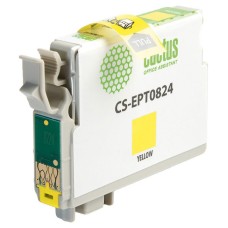 Чернильный картридж Cactus CS-EPT0824 (желтый; 13,8стр; Stylus Photo R270, 290, RX590) [CS-EPT0824]