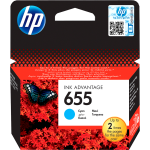Чернильный картридж HP 655 (голубой; 600стр; DJ IA 3525, 4615, 4625, 5525, 6525)