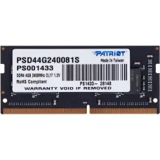 Память SO-DIMM DDR4 4Гб 2400МГц Patriot Memory (19200Мб/с, CL17, 260-pin, 1.2 В)